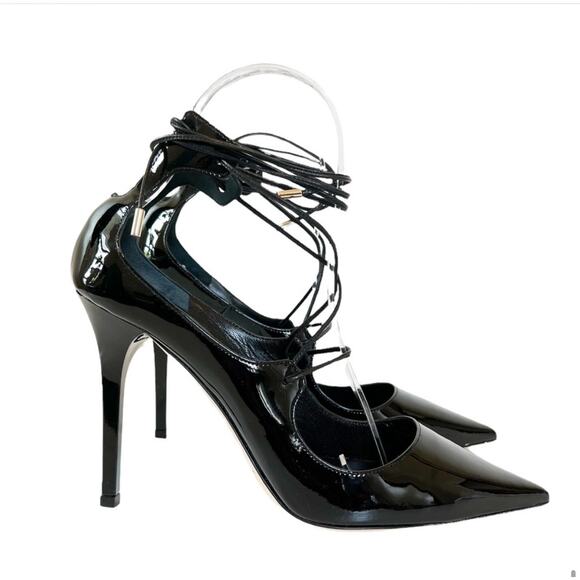 Jimmy Choo Vita 100 Black Patent Leather Pointed Toe High Heel Pump EU 39 - Picture 4 of 11